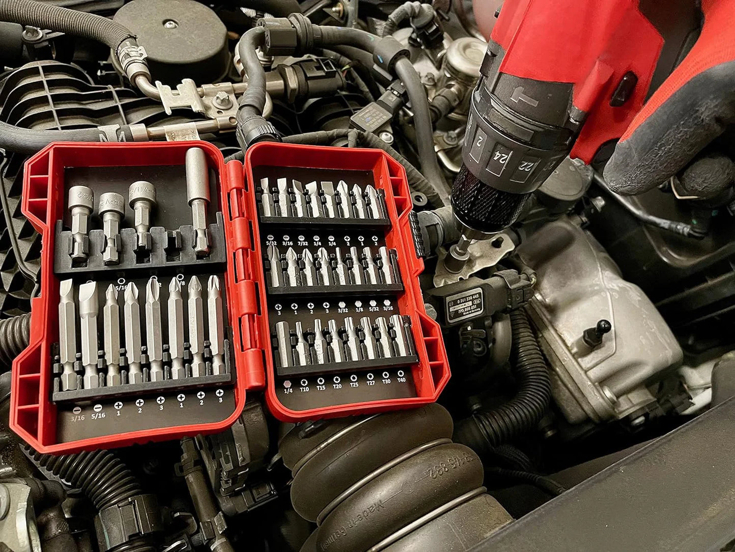 CRAFT 37-Piece Impact Driver Bit Set with Magnetic Holder – Phillips, Torx, Slotted, Hex & Nut Drivers